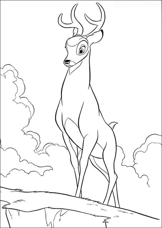 Dibujo de Ronno de Bambi para Colorear y Imprimir