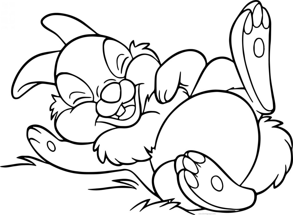 Dibujo de Thumper Divirtiéndose para Colorear y Imprimir