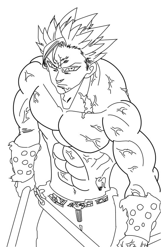 Dibujo de Ban Enfadado para Colorear y Imprimir