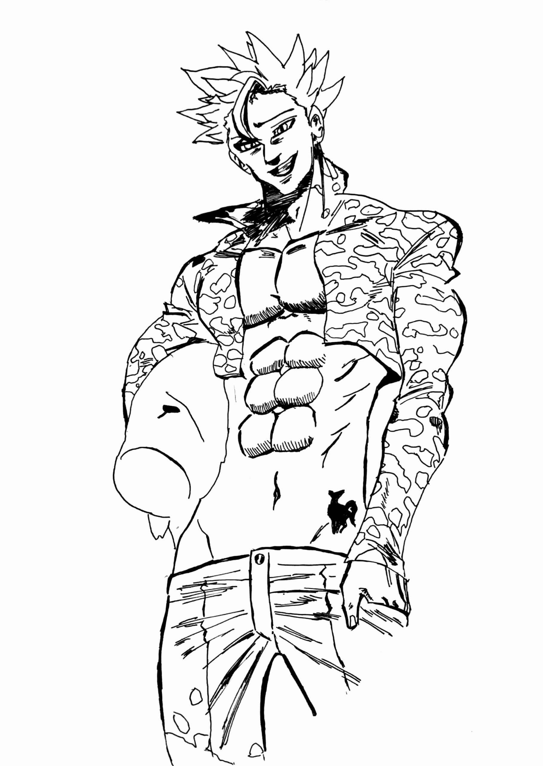 Dibujo de Ban Guapo para Colorear y Imprimir