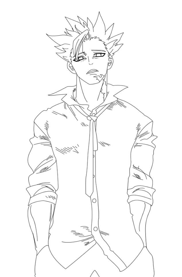 Dibujo de Ban Lindo para Colorear y Imprimir