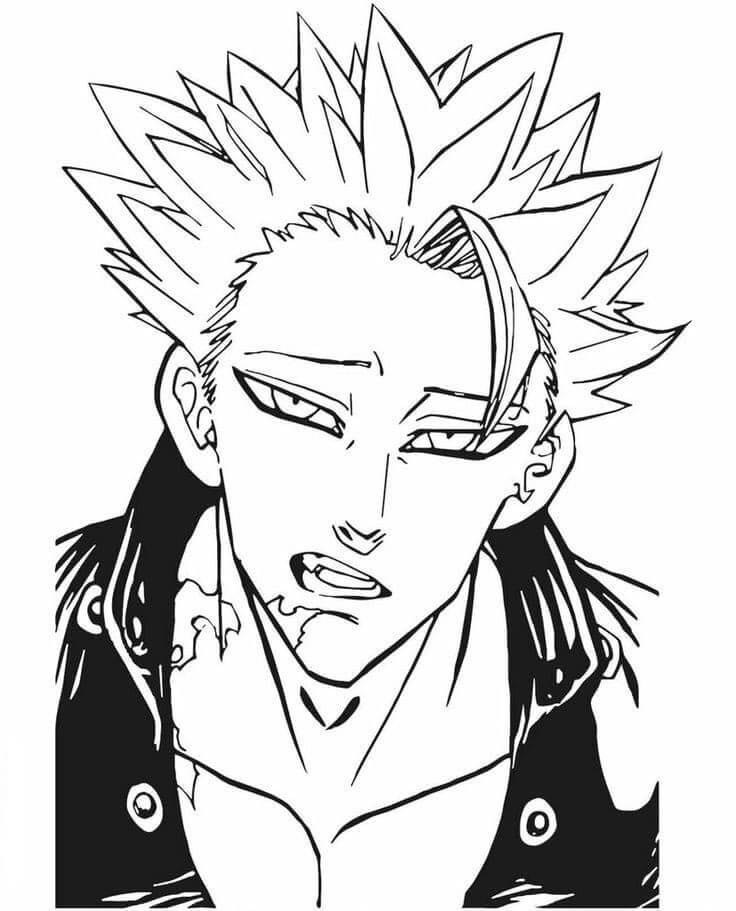 Dibujo de Cara de Ban para Colorear y Imprimir
