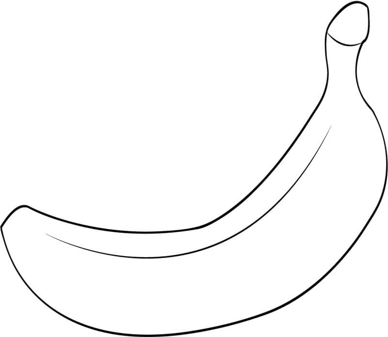 Dibujo de Plátano Impresionante para Colorear y Imprimir