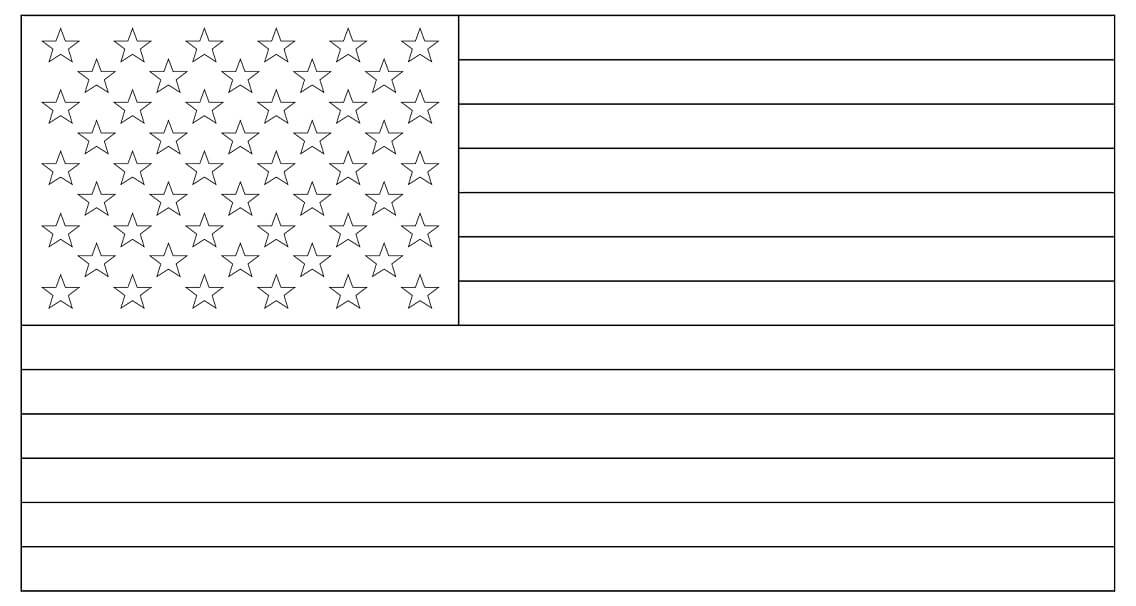 Dibujo de Bandera de América Africana para Colorear y Imprimir