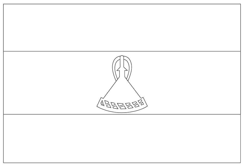 Dibujo de Bandera de Lesotho para Colorear y Imprimir