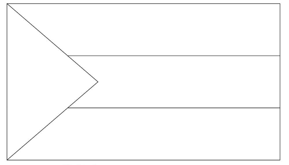 Dibujo de Bandera Palestina para Colorear y Imprimir