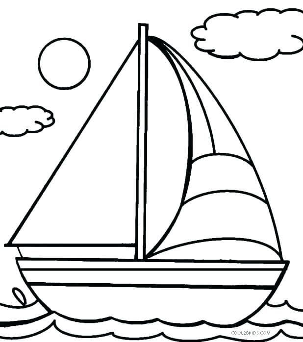 dibujo barco basico 1 imprimir y colorear