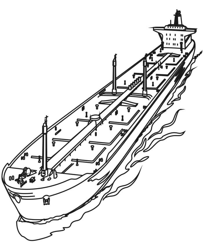 dibujo barco de carga imprimir y colorear