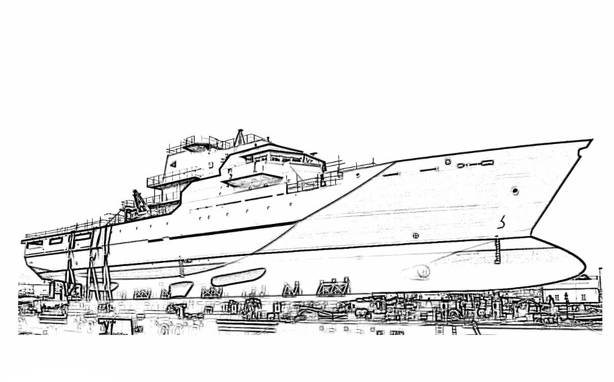 dibujo barco mega deep seas imprimir y colorear