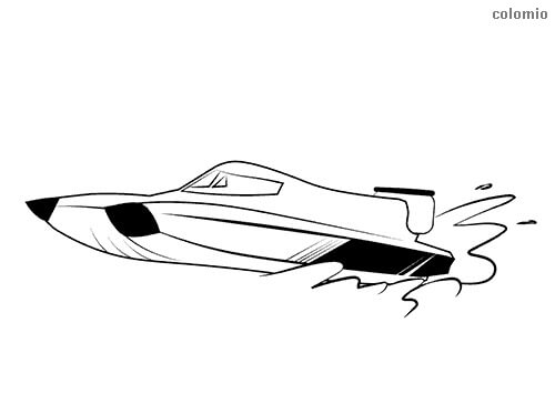 Dibujo de Pequeño Barco para Colorear y Imprimir
