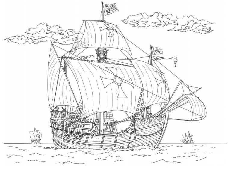 dibujo santa maria imprimir y colorear