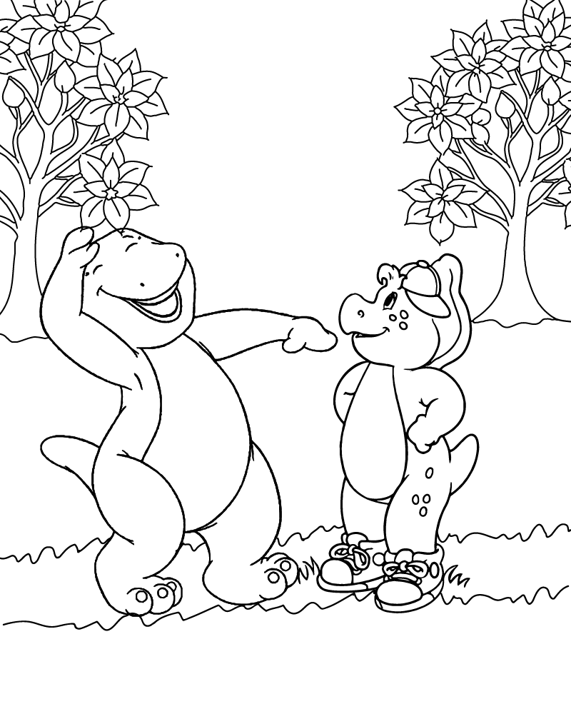 Dibujo de Barney And Bj Coloring Page para Colorear y Imprimir