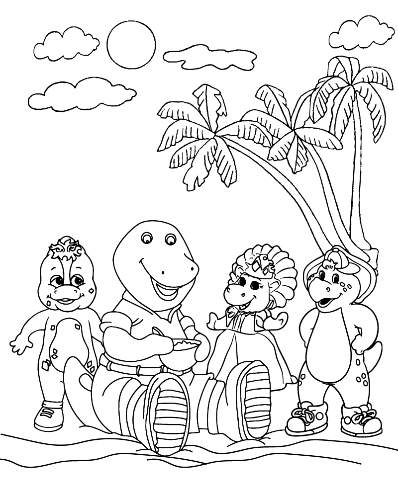 Dibujo de Barney And Friends Coloring Page para Colorear y Imprimir