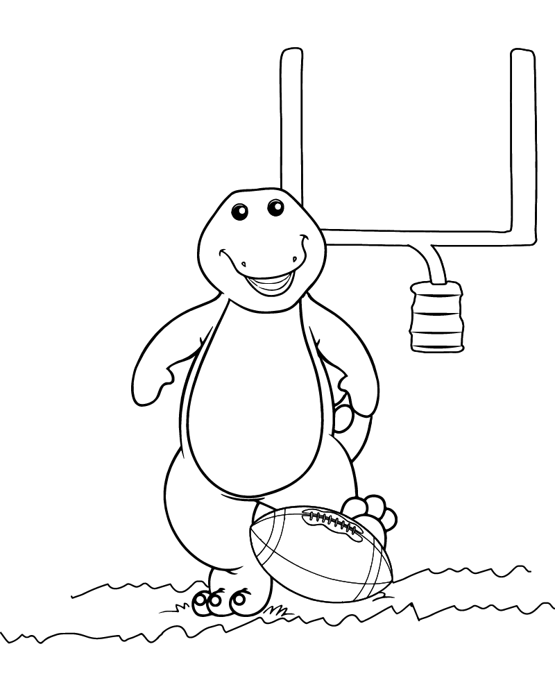 Dibujo de Barney Printable Coloring Page para Colorear y Imprimir