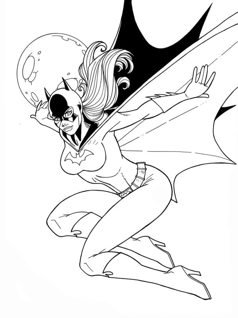Dibujo de Batichica Volando para Colorear y Imprimir