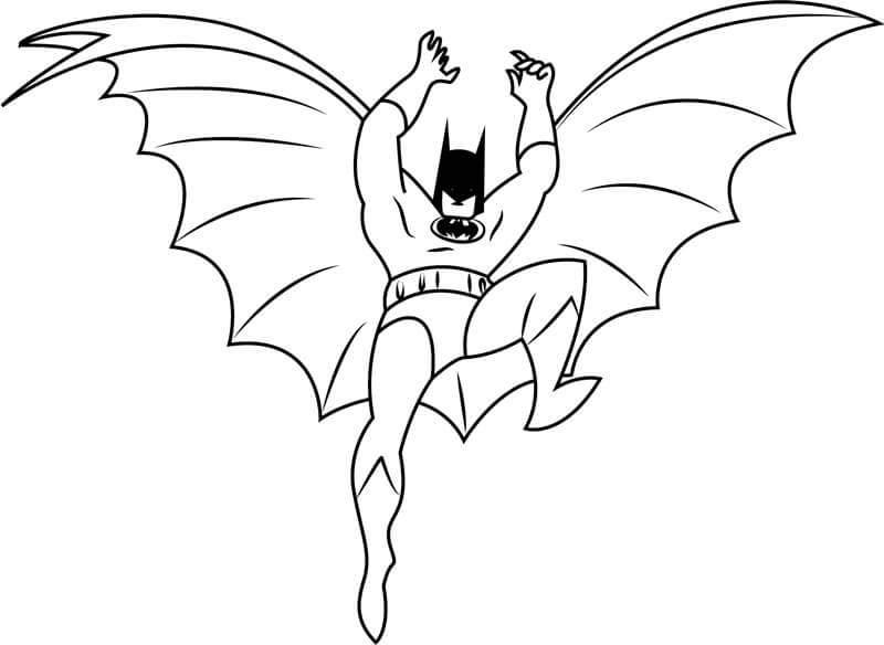 Dibujo de Batman Comico para Colorear y Imprimir