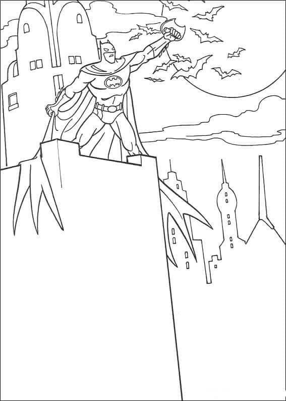 Dibujo de Batman Knisht Oscuro para Colorear y Imprimir