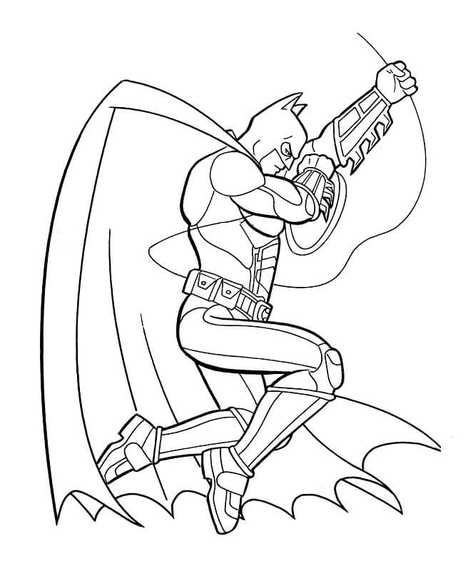 Dibujo de Batman Lucha para Colorear y Imprimir