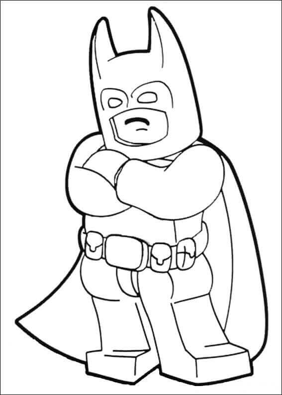 Dibujo de Divertido Lego Batman para Colorear y Imprimir