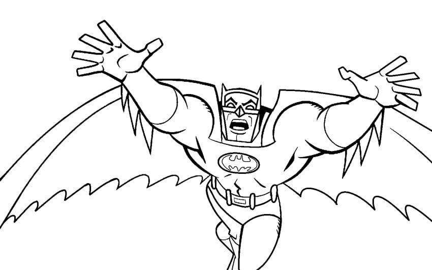 Dibujo de Gran Batman para Colorear y Imprimir