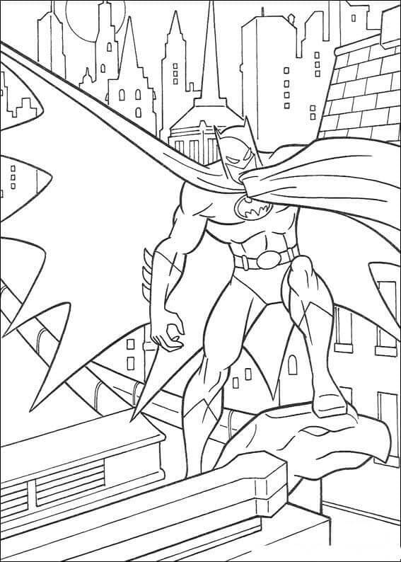 Dibujo de Hermoso Batman para Colorear y Imprimir