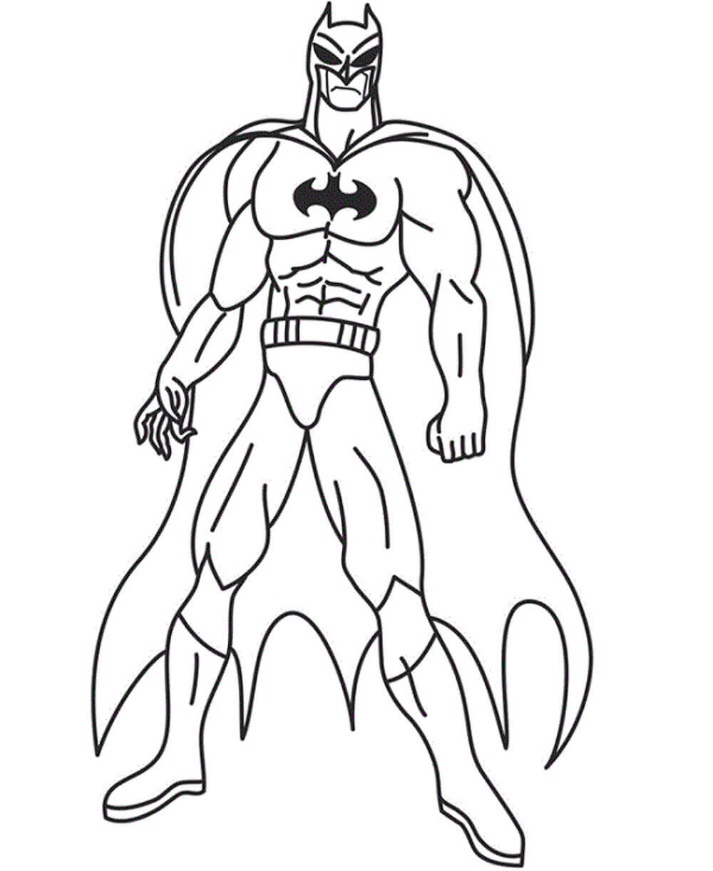 Dibujo de Impresionante Batman para Colorear y Imprimir