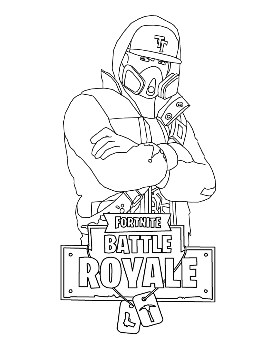 Dibujo de Abstrakt Fortnite para Colorear y Imprimir