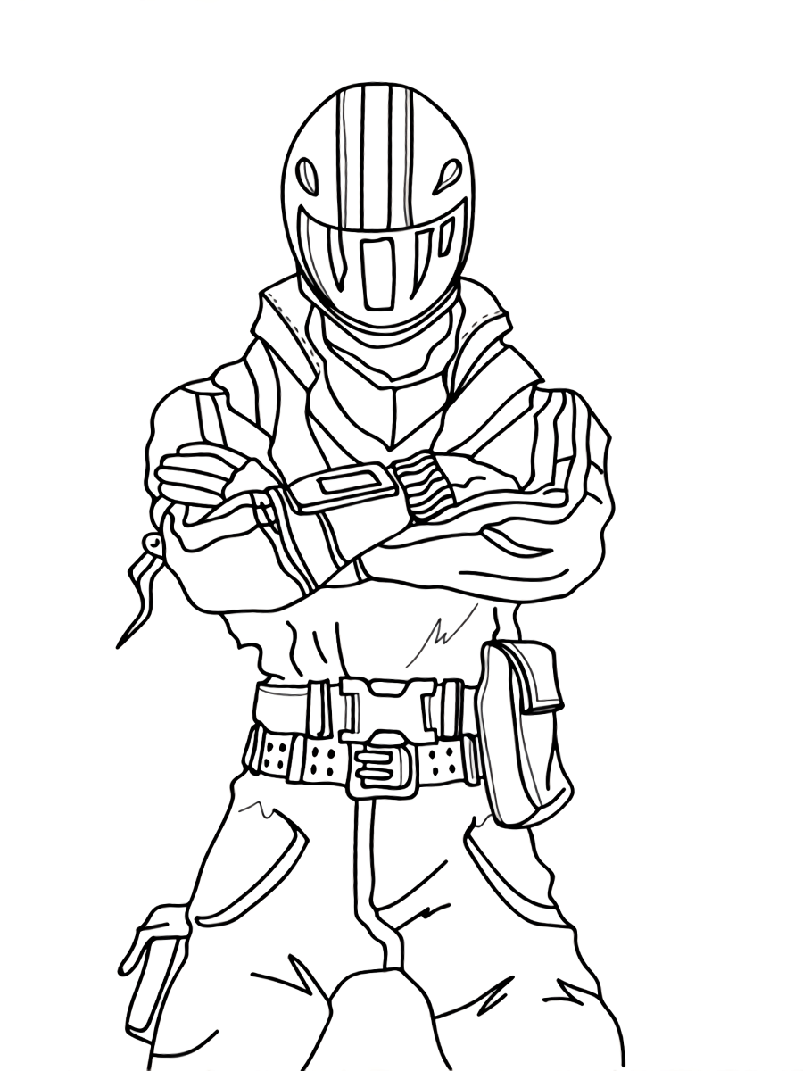 Dibujo de Agotamiento Fortnite para Colorear y Imprimir