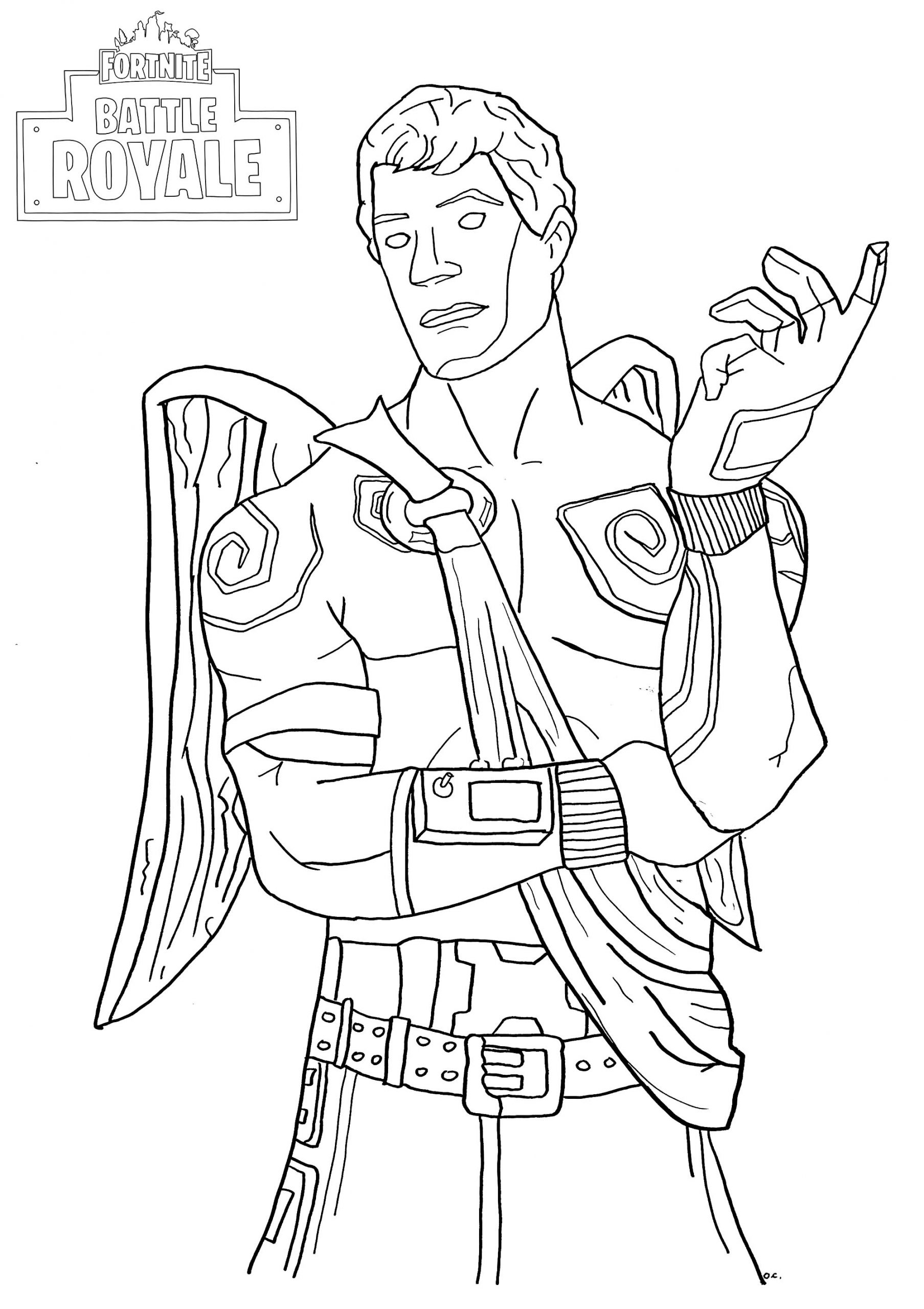 Dibujo de Amante Ranger Fortnite para Colorear y Imprimir
