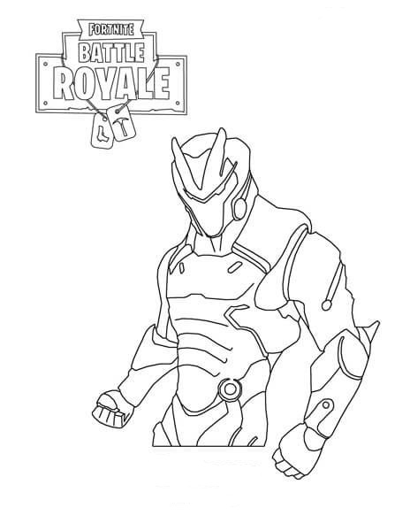 Dibujo de Caballero Rojo Fortnite para Colorear y Imprimir