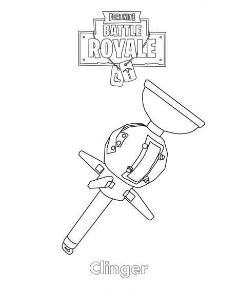 Dibujo de Clinger Fortnite para Colorear y Imprimir