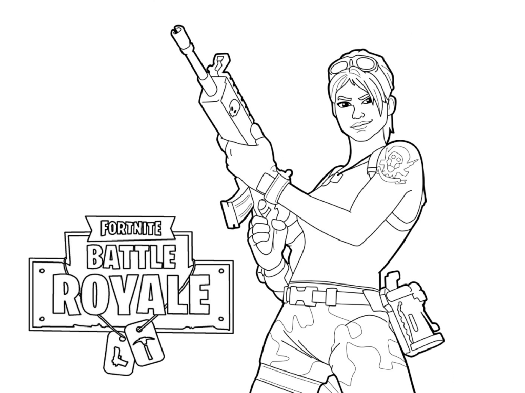 Dibujo de Comando Con Cicatriz de Rifle para Colorear y Imprimir