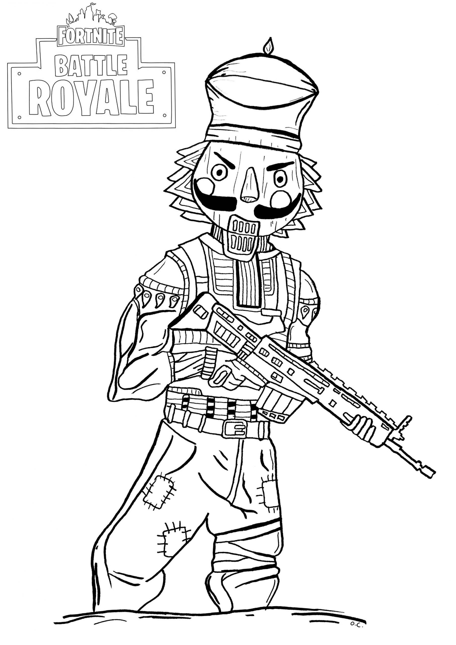 Dibujo de Crackshot Fortnite para Colorear y Imprimir