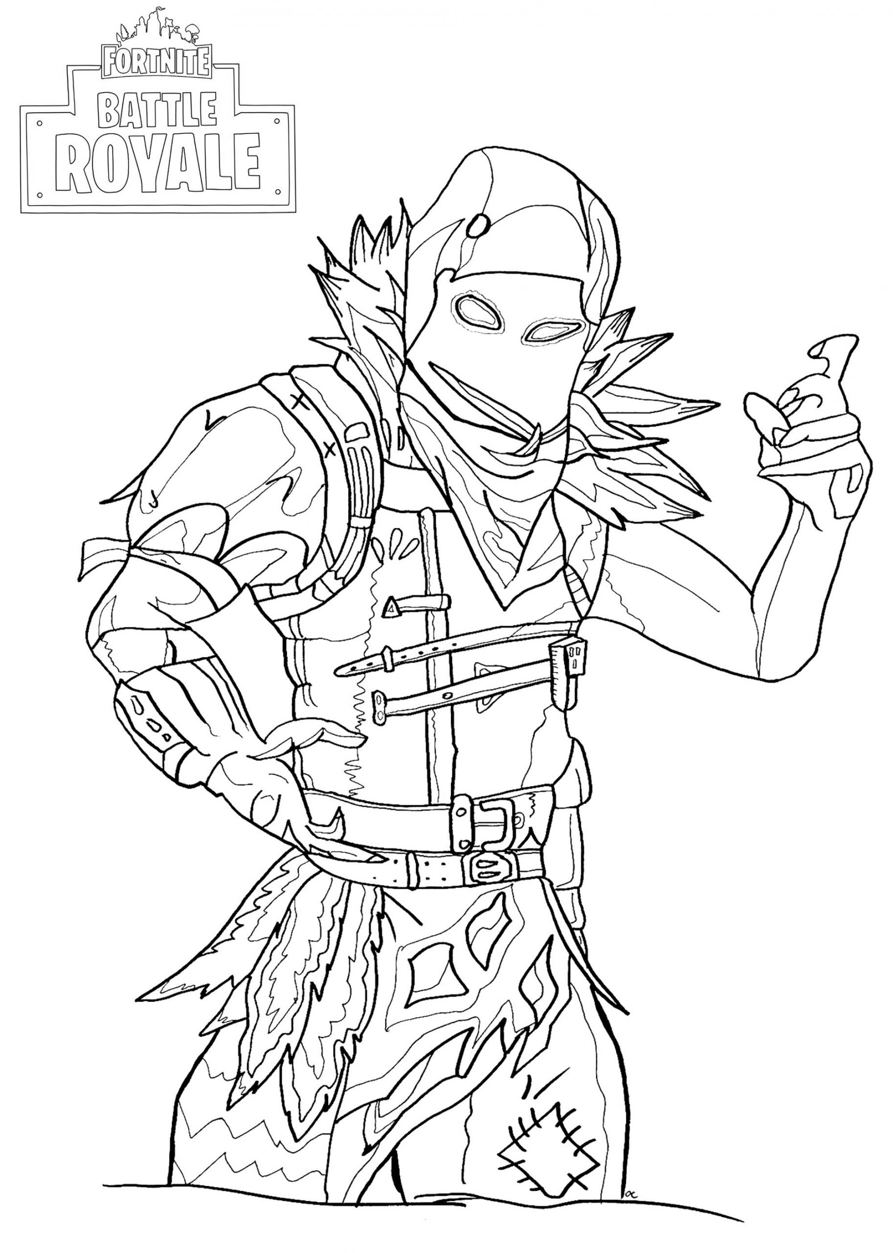 Dibujo de Cuervo Fortnite para Colorear y Imprimir