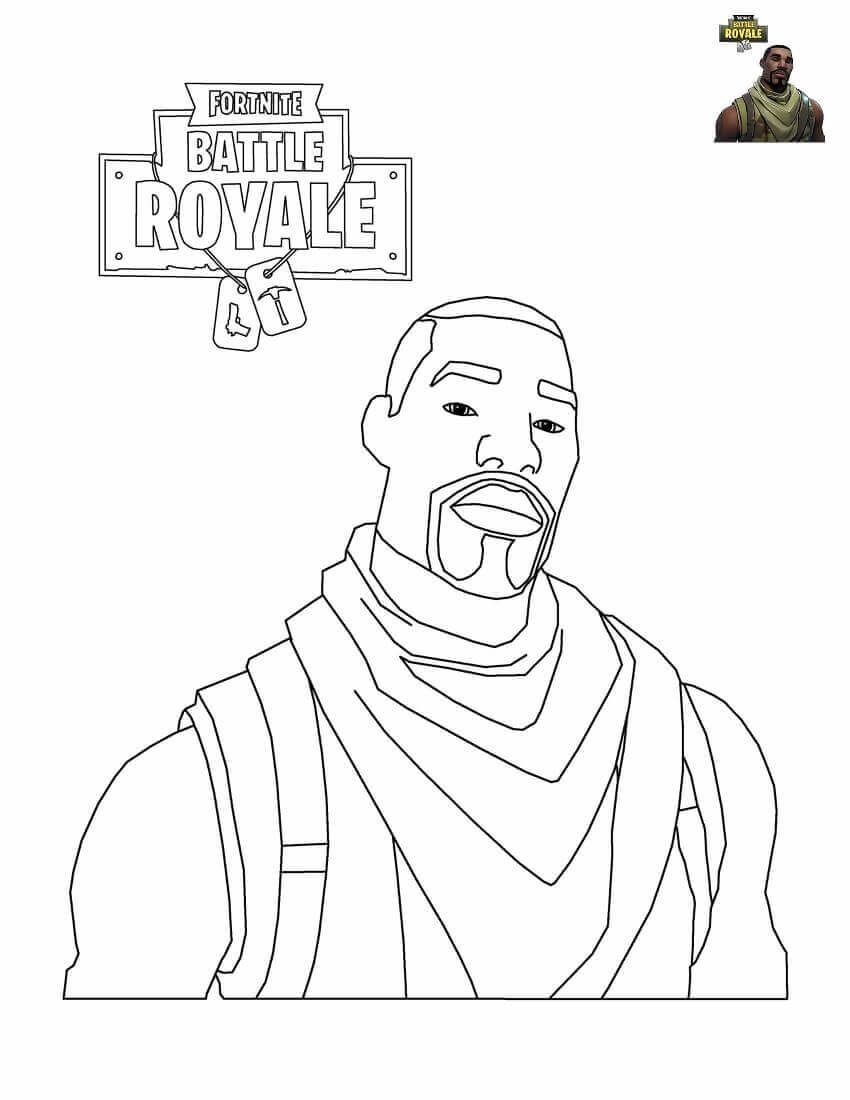 Dibujo de Explorar Fortnite para Colorear y Imprimir