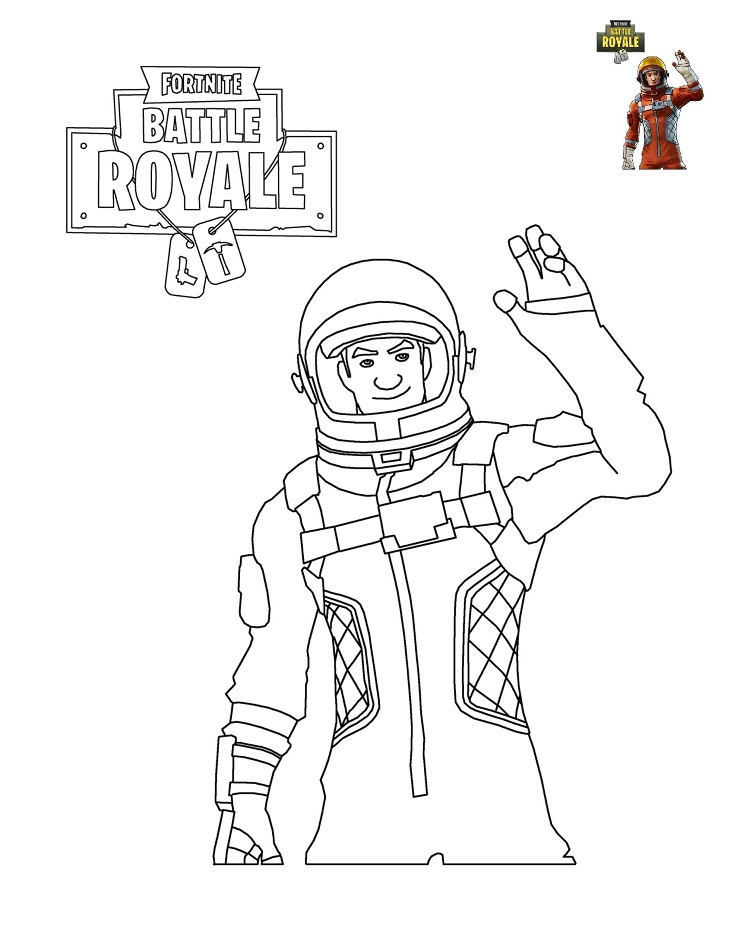 Dibujo de Hombre En Fortnite Battle Royale para Colorear y Imprimir