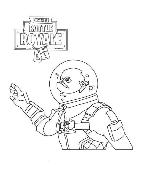 Dibujo de Leviatan Fortnite para Colorear y Imprimir