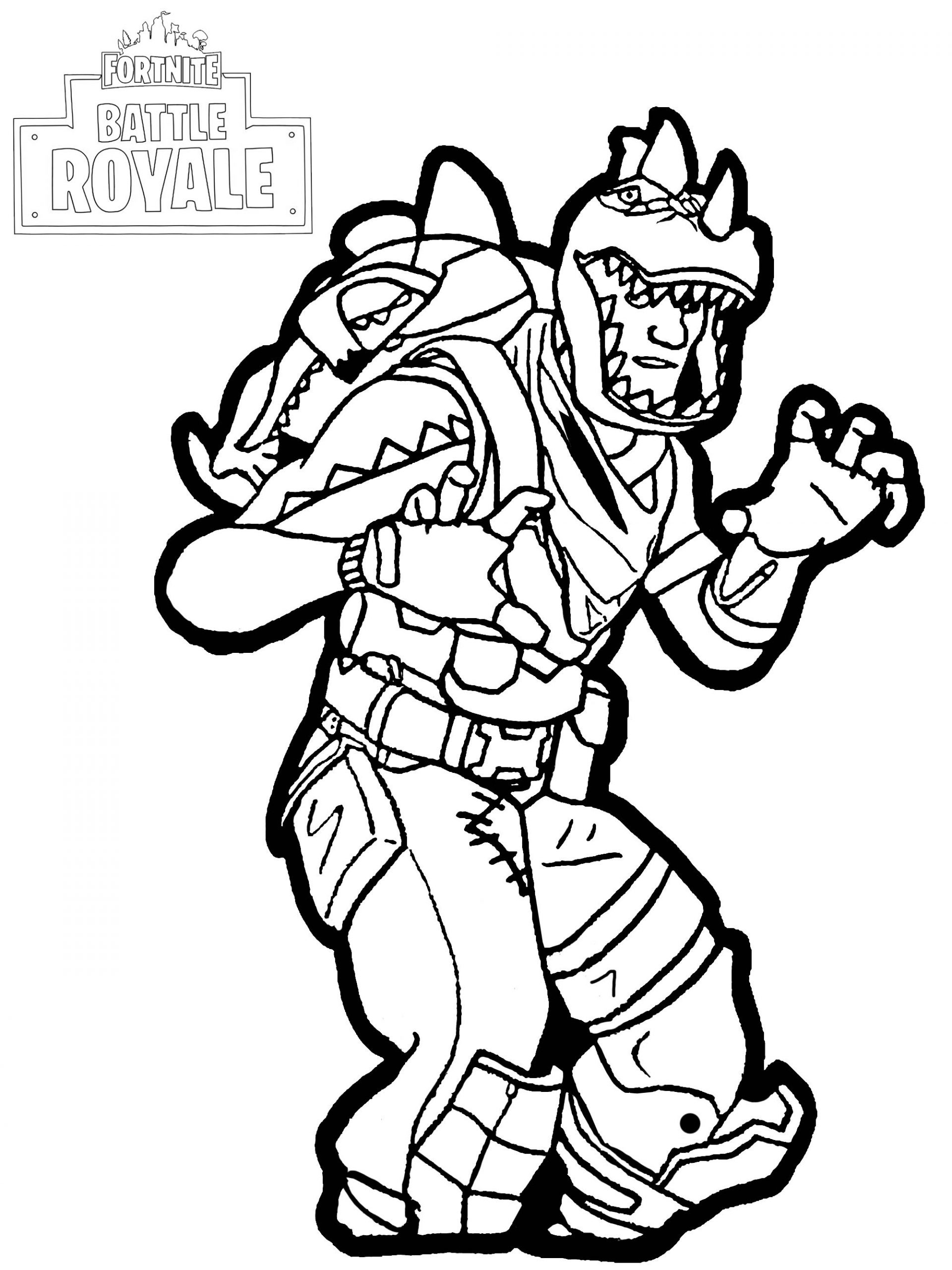 Dibujo de Rex En Fortine para Colorear y Imprimir