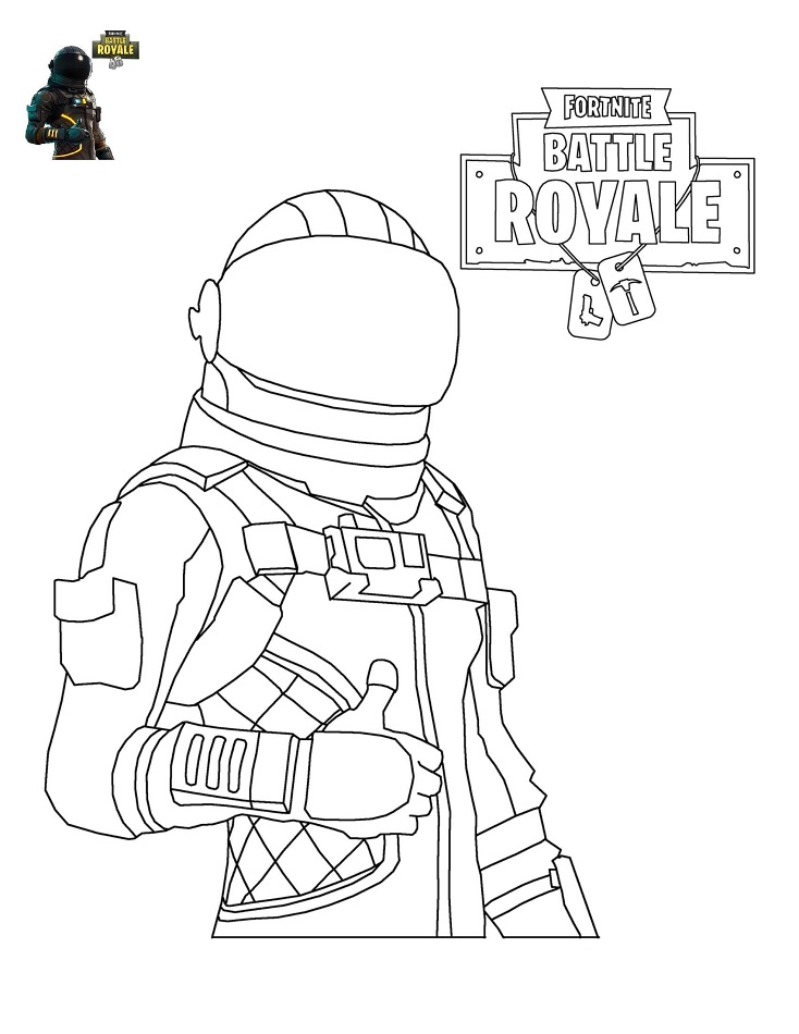 Dibujo de Viajero Oscuro En Fortnite Battle Royale para Colorear y Imprimir