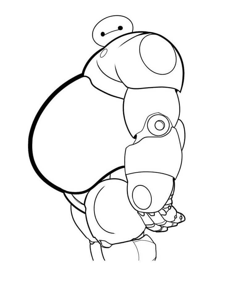 Dibujo de Baymax Divertido para Colorear y Imprimir