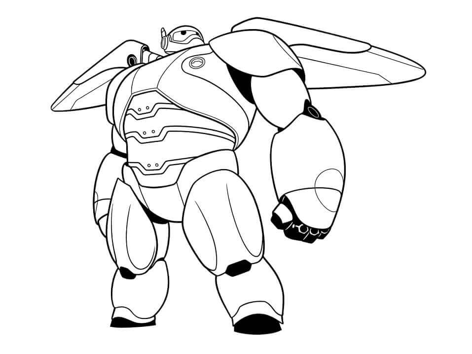 Dibujo de Frío Blindado Baymax para Colorear y Imprimir