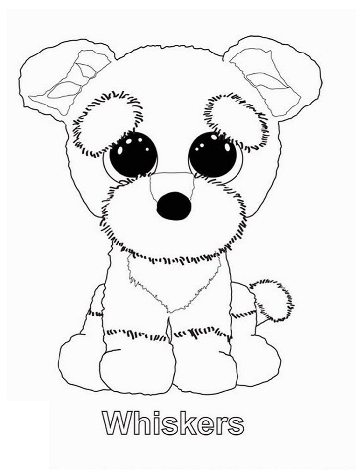 Dibujo de Bigotes Beanie Boo para Colorear y Imprimir