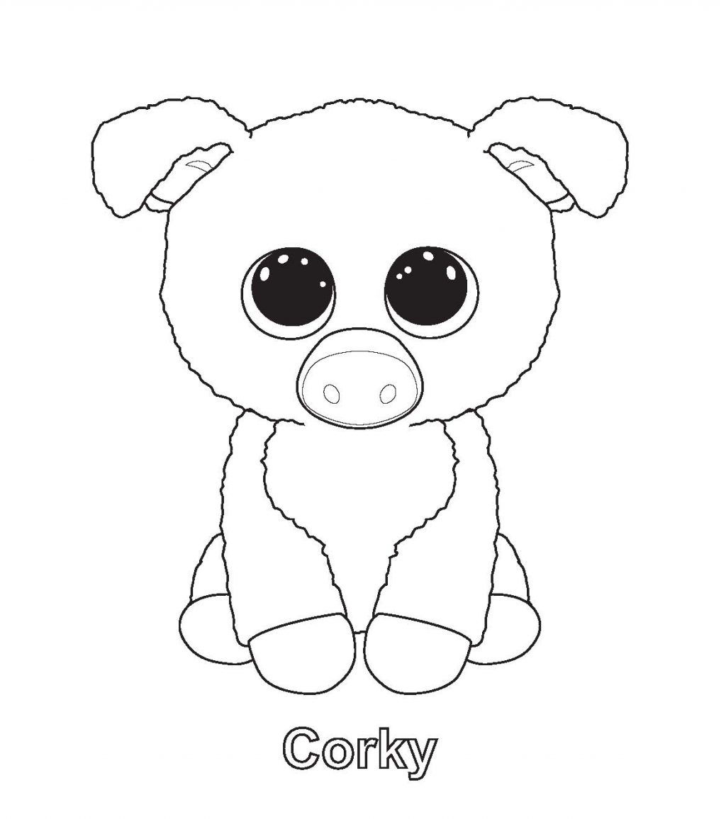 Dibujo de Corky Beanie Boo para Colorear y Imprimir