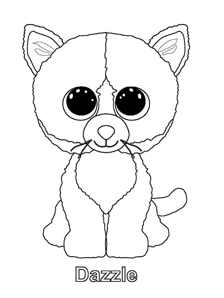 Dibujo de Dazzle Beanie Boo para Colorear y Imprimir