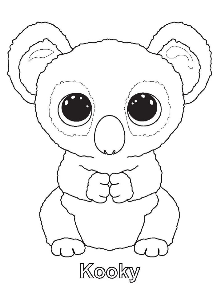 Dibujo de Kooky Beanie Boo para Colorear y Imprimir