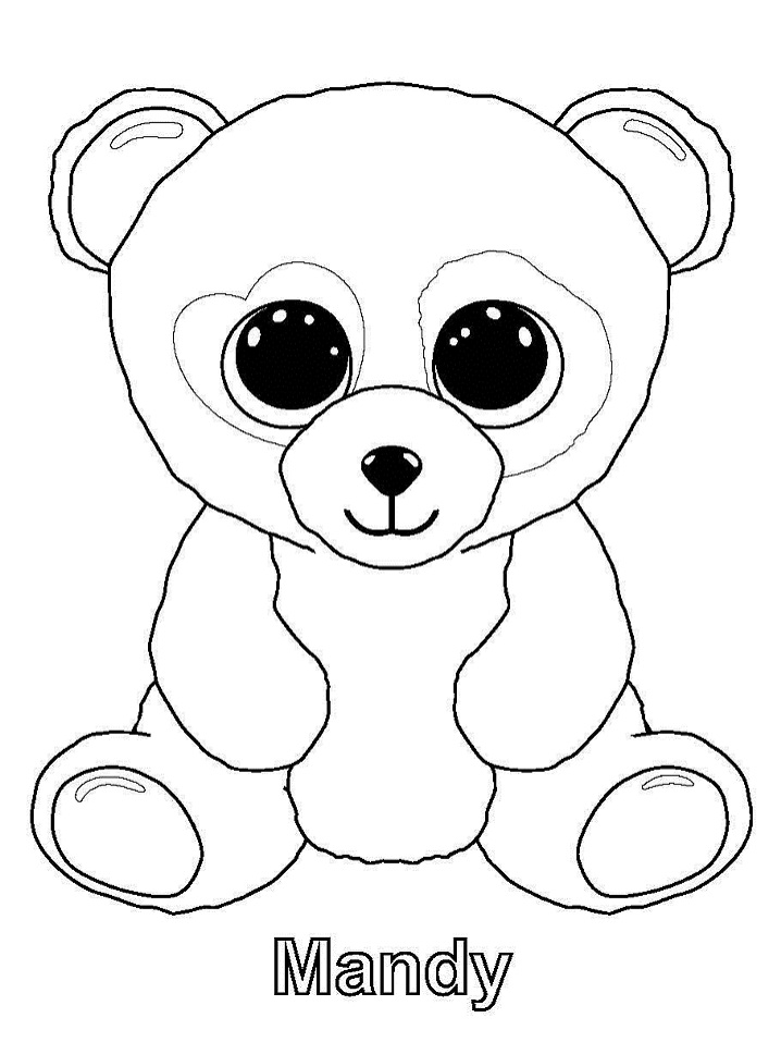 Dibujo de Mandy Beanie Boo para Colorear y Imprimir