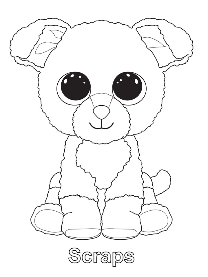 Dibujo de Restos de Beanie Boo para Colorear y Imprimir