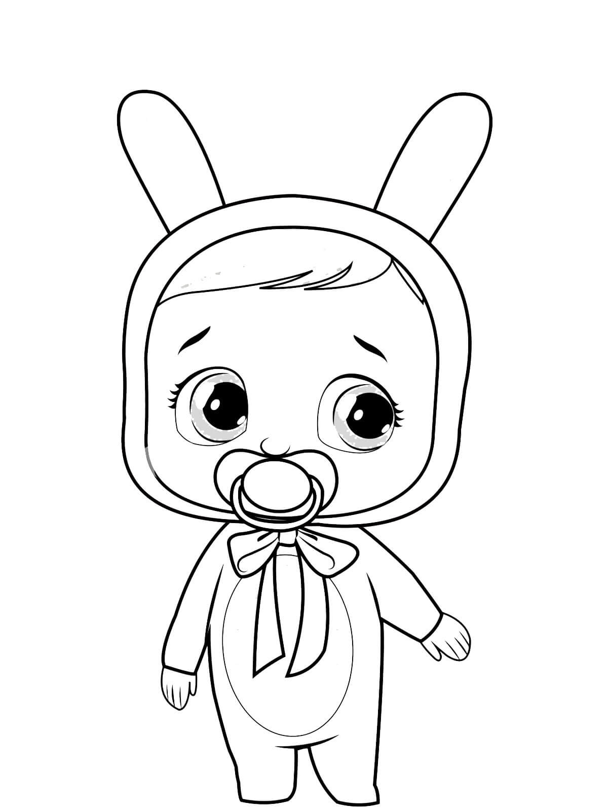 Dibujo de Bebé Coney para Colorear y Imprimir