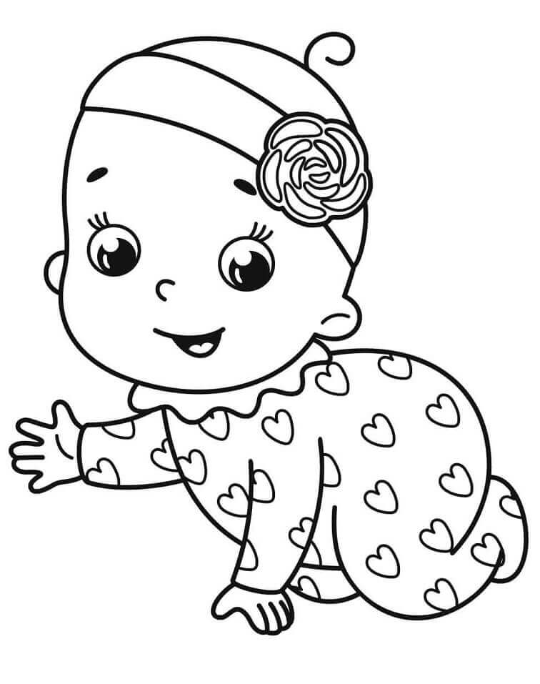 Dibujo de Niña Divertida para Colorear y Imprimir