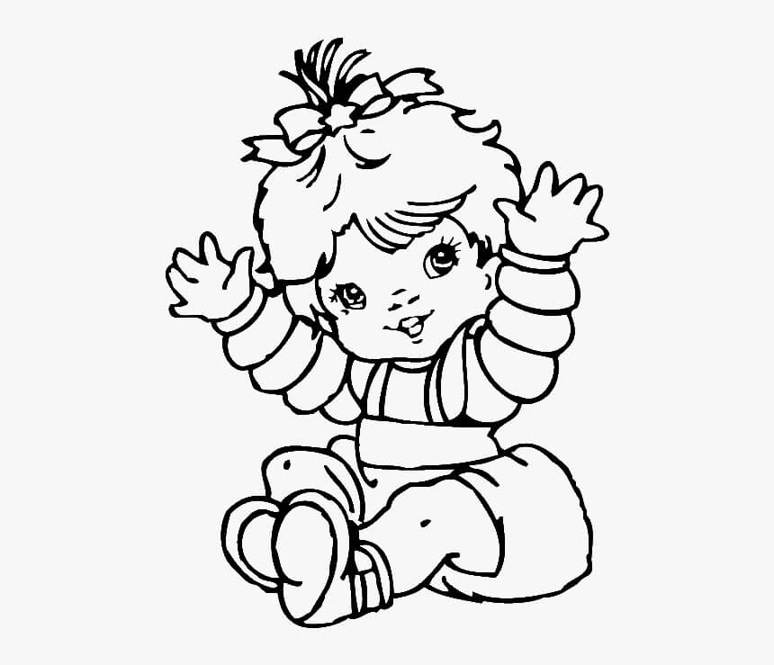 Dibujo de Seductora Linda Niña para Colorear y Imprimir